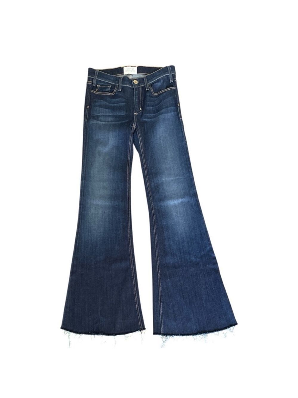 McGuire Majorelle Flare W24 Indie Sleaze Raw Hem Bell Bottom